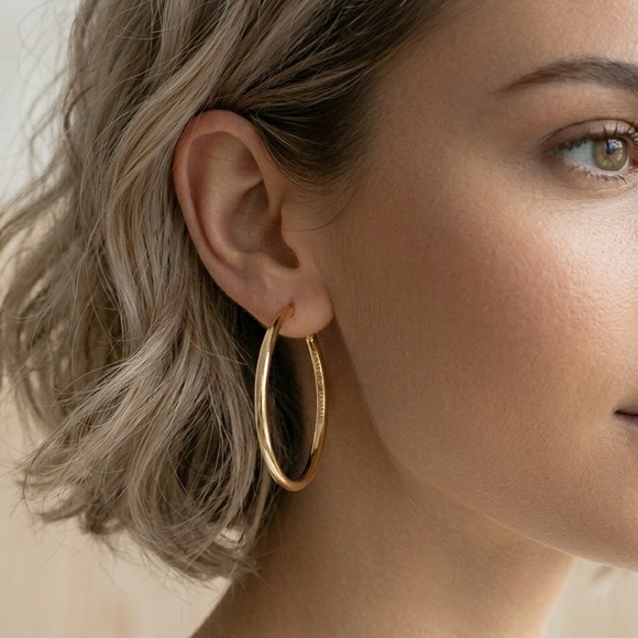 Argento Vivo Jewelry - NEW ARGENTO VIVO Gold Hoop Earrings 18K Gold Plated Sterling Silver